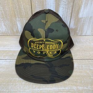Deep Eddy Vodka TX Camo Mesh Trucker Snapback Hat Otto Brand Austin's Original
